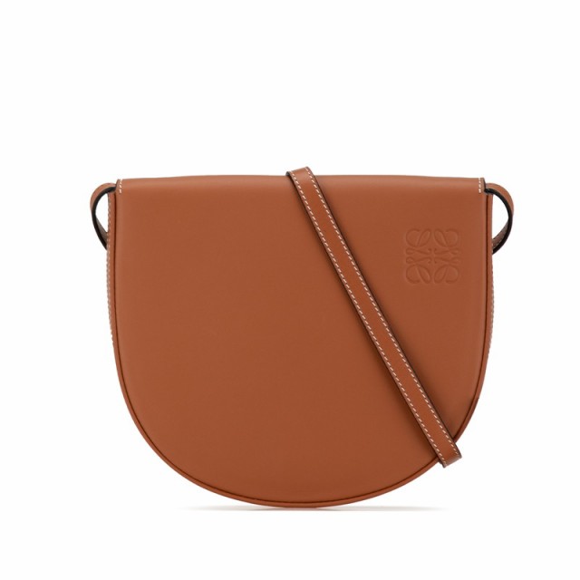 ロエベ アナグラム ショルダーバッグ ブラウン レザー レディース LOEWE 【中古】