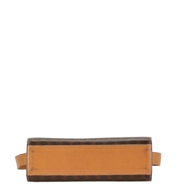 セリーヌ マカダム ロゴ 斜め掛け ショルダーバッグ ブラウン PVC レザー レディース CELINE 【中古】 ショルダーバッグ