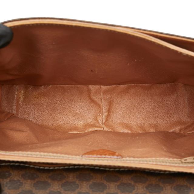 セリーヌ マカダム ロゴ 斜め掛け ショルダーバッグ ブラウン PVC レザー レディース CELINE 【中古】 ショルダーバッグ
