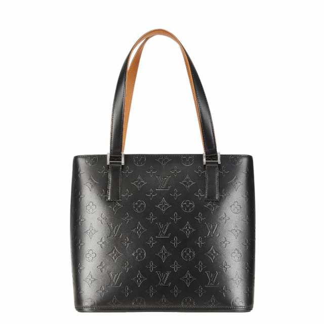 ルイ ヴィトン モノグラム マット ストックトン ショルダーバッグ トートバッグ M55112 ノワール ブラック レザー LOUIS VUITTON【中古】