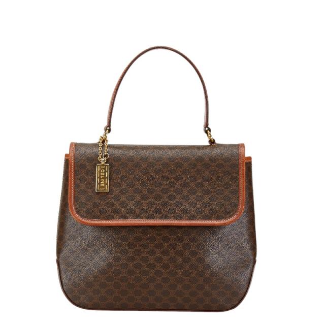 セリーヌ マカダム ハンドバッグ ショルダーバッグ 2WAY ブラウン PVC レザー レディース CELINE 【中古】_1
