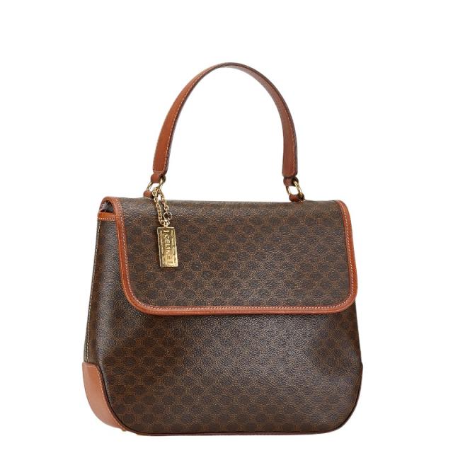 セリーヌ マカダム ハンドバッグ ショルダーバッグ 2WAY ブラウン PVC レザー レディース CELINE 【中古】_2