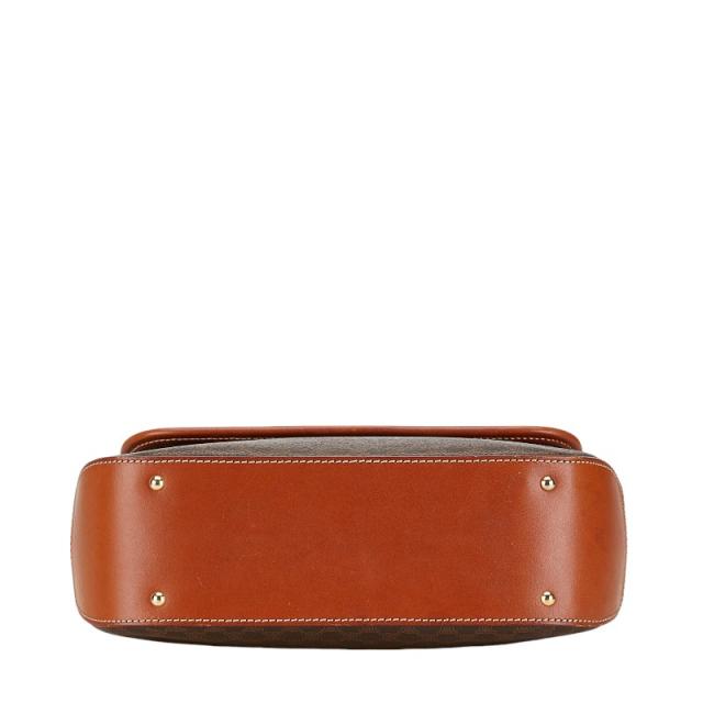 セリーヌ マカダム ハンドバッグ ショルダーバッグ 2WAY ブラウン PVC レザー レディース CELINE 【中古】_4