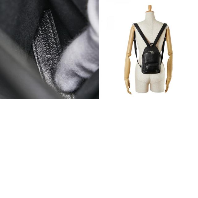 バレンシアガ Bロゴ リュック バックパック 580026 ブラック レザー レディース BALENCIAGA 【中古】_9