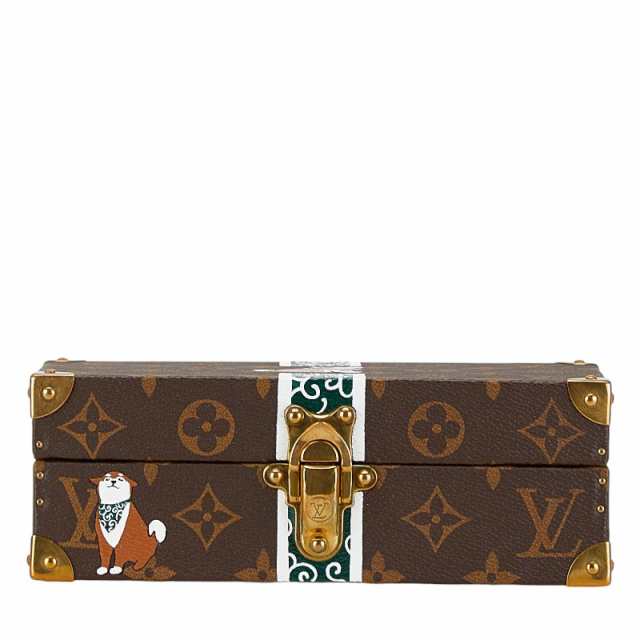 ルイ ヴィトン モノグラム コフレ ポリバレント 柴犬 イヌ ドッグ ジュエリーボックス M41876 ブラウン PVC LOUIS VUITTON【中古】