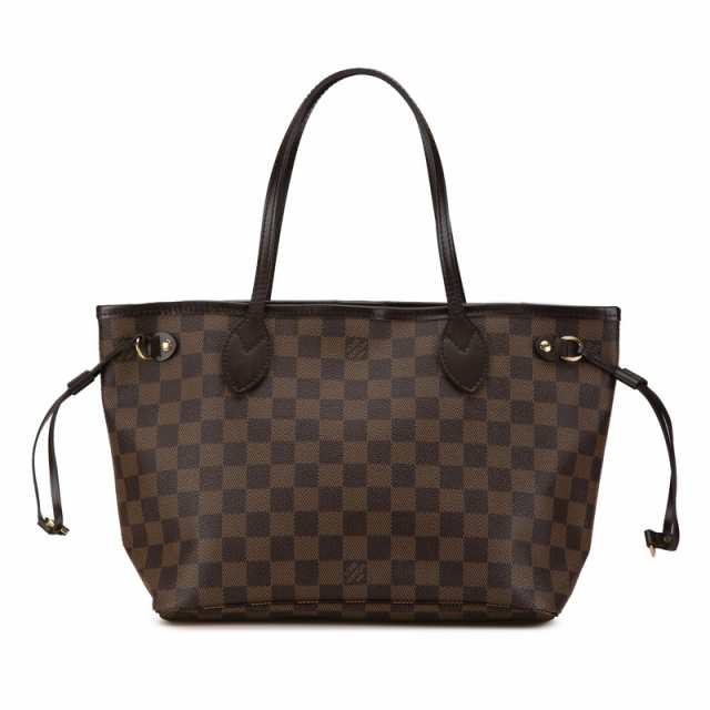 ルイ ヴィトン ダミエ ネヴァーフルPM ハンドバッグ トートバッグ N51109 ブラウン PVC レザー レディース LOUIS VUITTON 【中古】