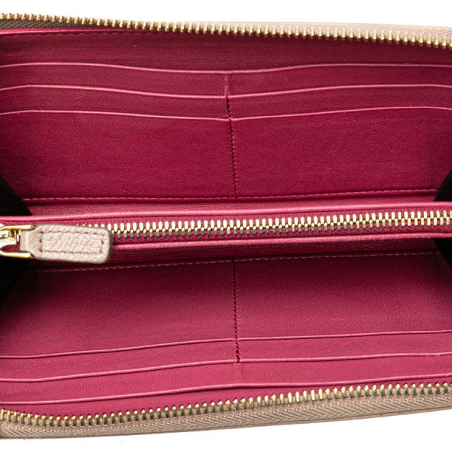 ブルガリ ブルガリ ブルガリ ラウンドファスナー 長財布 ベージュ レザー レディース BVLGARI 【中古】_5