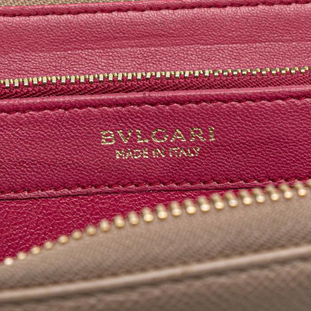 ブルガリ ブルガリ ブルガリ ラウンドファスナー 長財布 ベージュ レザー レディース BVLGARI 【中古】_7