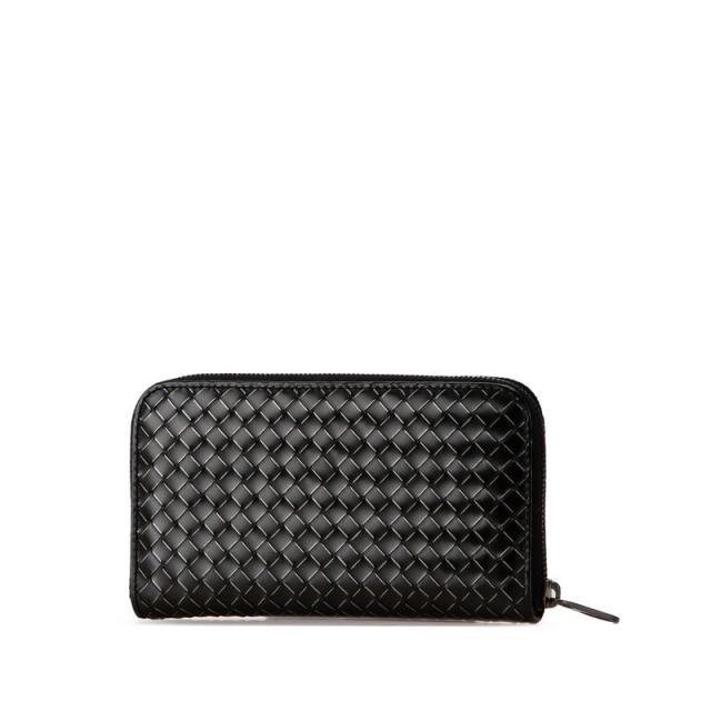 ボッテガヴェネタ イントレチャート 長財布 ブラック レザー レディース BOTTEGAVENETA 【中古】_1