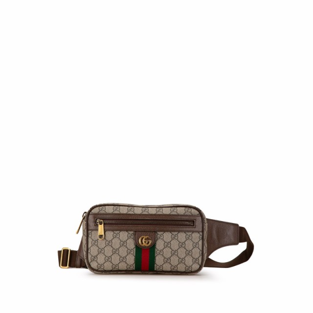 グッチ GGスプリーム オフィディア ウエストバッグ ボディバッグ 574796 ベージュ ブラウン PVC レザー レディース GUCCI 【中古】