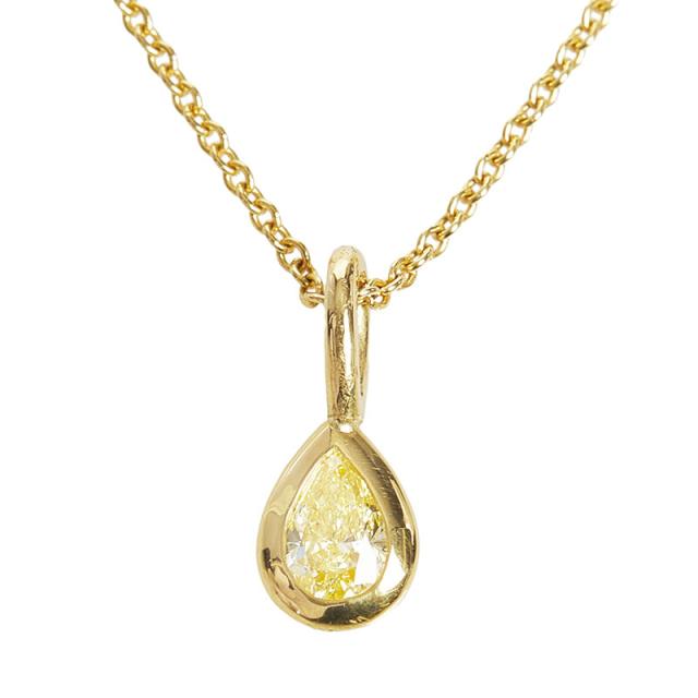 ティファニー エルサ ペレッティ バイザヤード ペアシェイプ ネックレス ペンダント K18YG イエローゴールド TIFFANY&Co. 【中古】の通販は 289,100円