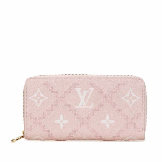 ルイ ヴィトン モノグラム アンプラント ジッピーウォレット 長財布 M81138 ブロデリー レザー キャンバス LOUIS VUITTON 【中古】