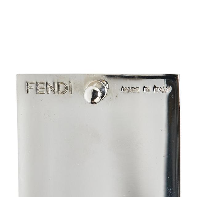 フェンディ 胴締め 38 黒いこと しろがね色 緑であること なめし革 メンズ FENDI 【中古】