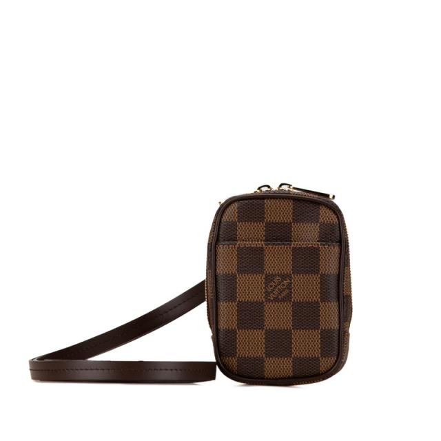 ルイ ヴィトン ダミエ エテュイ オカピPM 斜め掛け ショルダーバッグ N61738 ブラウン PVC レザー レディース LOUIS VUITTON 【中古】の通販は