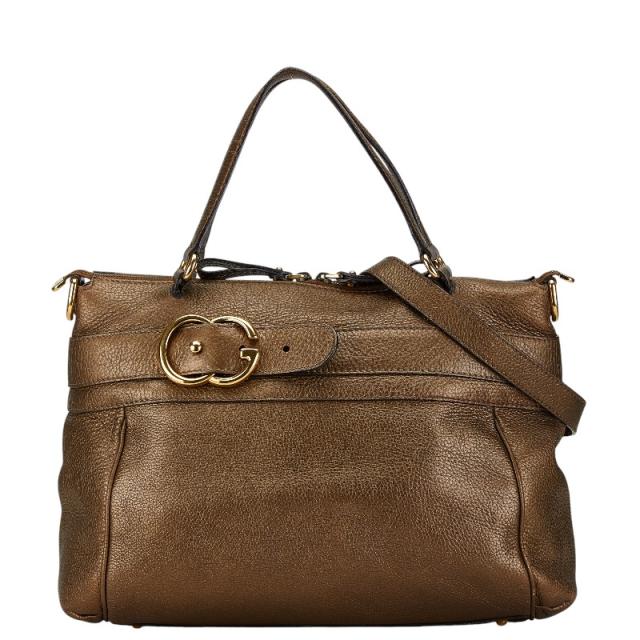 グッチ トートバッグ ショルダーバッグ 2WAY 269963 ゴールド レザー レディース GUCCI 【中古】の通販は