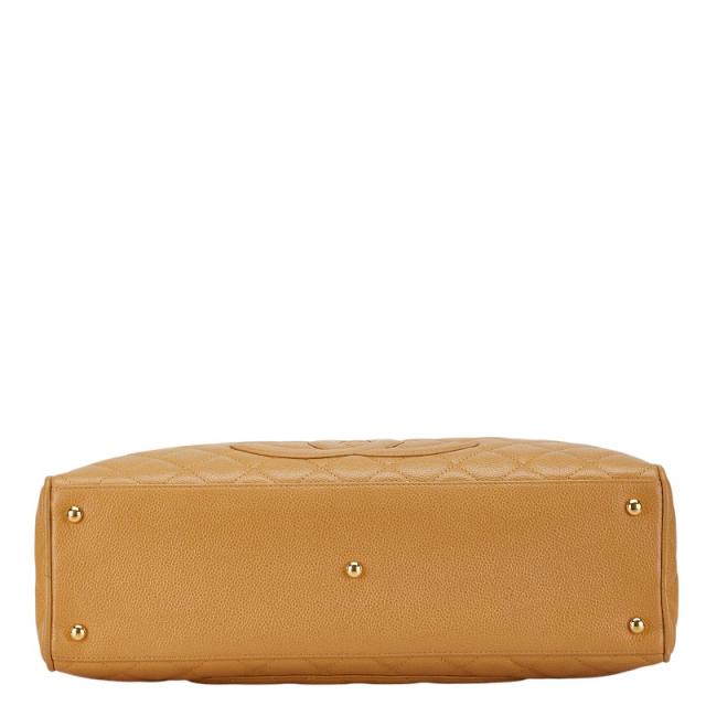 シャネル マトラッセ ココマーク ボーリングバッグ ハンドバッグ ベージュ キャビアスキン レディース CHANEL 【中古】_2