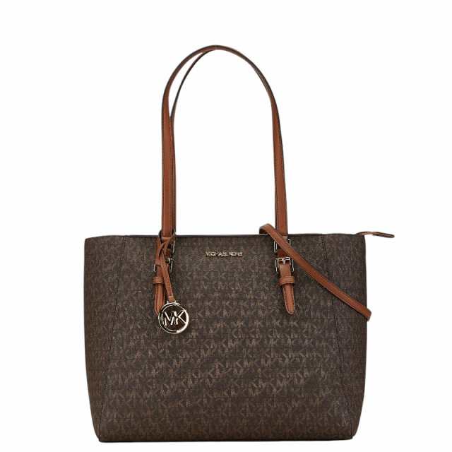 マイケルコース シグネチャー トートバッグ ショルダーバッグ 2WAY 35F3GCFT9T ブラウン PVC レザー レディース Michael Kors 【中古】の通販は 15,000円