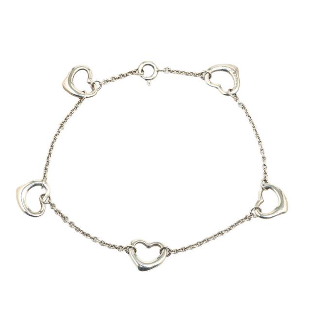 ティファニー 5P オープンハート チェーン ブレスレット SV925 シルバー レディース TIFFANY&Co. 【中古】の通販は 19,462円
