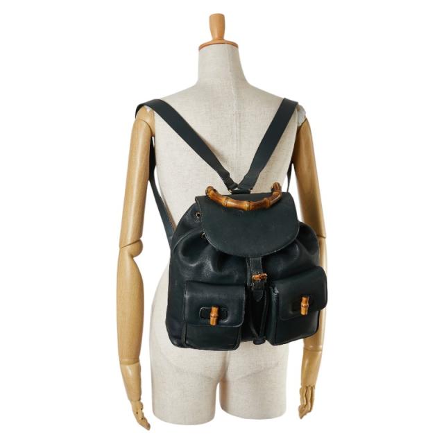 グッチ バンブー リュック バックパック 003 1119 0016 ブラック  