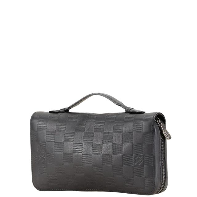 ルイ ヴィトン ダミエ アンフィニ ジッピーXL ラウンドファスナー 長財布 N61254 オニキス ブラック PVC レザー LOUIS VUITTON 【中古】_1
