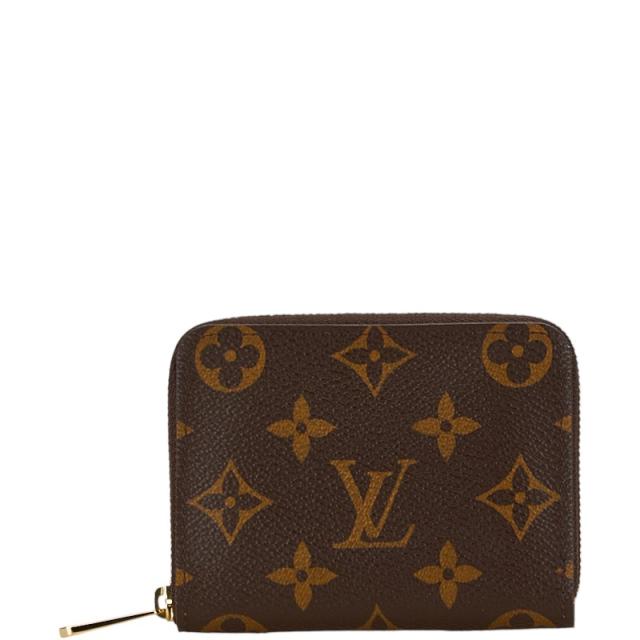 ルイヴィトン モノグラム ジッピー パース ケース 小銭入れ M60067 ブラウン PVC レザー レディース LOUIS VUITTON 【中古】