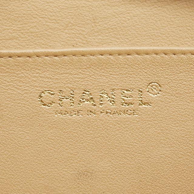 シャネル チョコバー ハンドバッグ ベージュ ブラウン キャンバス レザー レディース CHANEL 【中古】_8