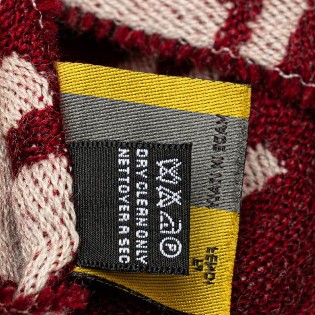 FENDI フェンディ マフラー ズッカ ロゴ総柄 ウール ワインレッド系 FENDI】フェンディ『FFロゴ ズッカ柄 ウールマフラー』FXS366