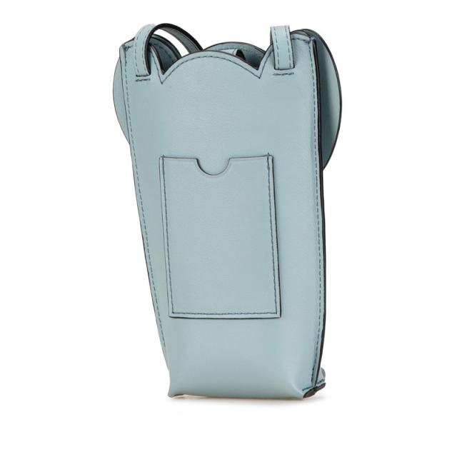 ロエベ エレファントポケット 斜め掛け ショルダーバッグ 692244 ダスティブルー レザー レディース LOEWE 【中古】 ロエベ エレファントポケット 斜め掛け ショルダーバッグ 692244