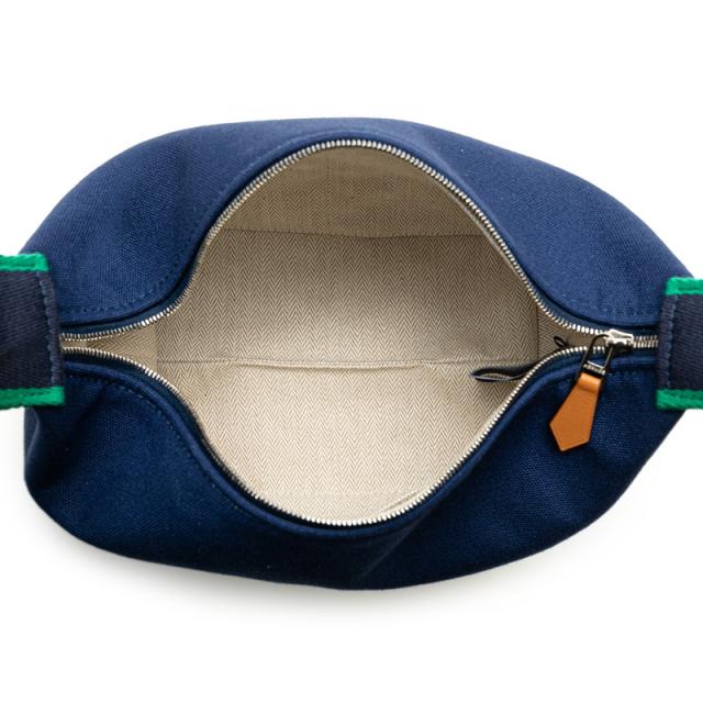 エルメス ブリッド ア ブラック PM ポーチ ハンドバッグ ブルーマリン ネイビー トワルアッシュ レディース HERMES 【中古】_3