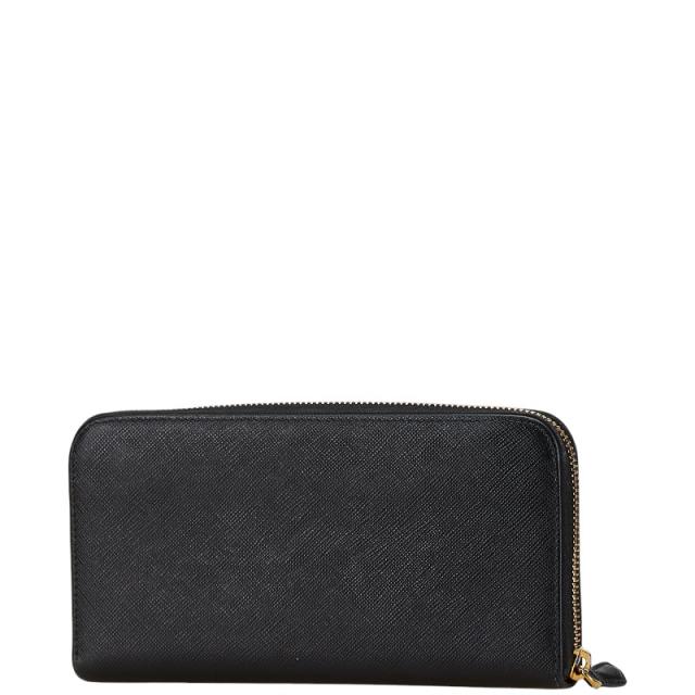 プラダ リボン ラウンドファスナー 長財布 1ML506 ブラック