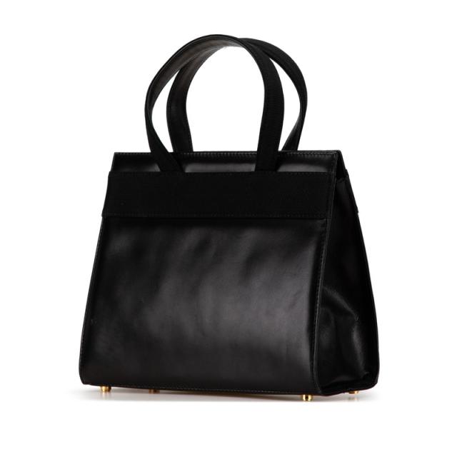 サルヴァトーレフェラガモ ヴァラ リボン ハンドバッグ ショルダーバッグ 2WAY BA214178 ブラック Salvatore Ferragamo 【中古】_1