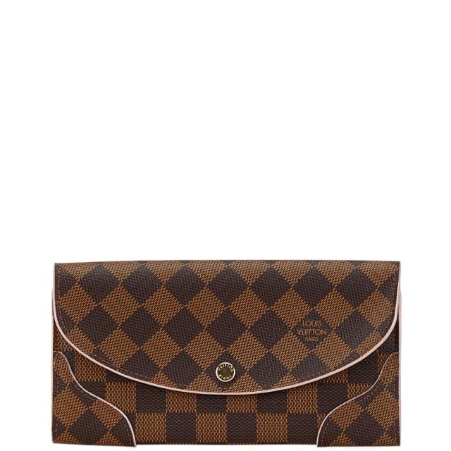 ルイ ヴィトン ダミエ ポルトフォイユ カイサ 長財布 N61227 ローズバレリーヌ ピンク PVC レザー レディース LOUIS VUITTON 【中古】の通販は