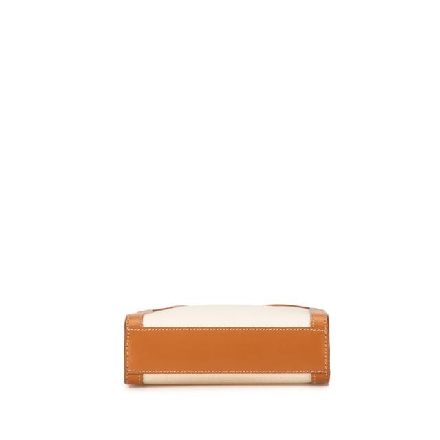セリーヌ ミニ バーティカル カバ ハンドバッグ ショルダーバッグ 2WAY ナチュラル タン キャンバス カーフ レディース CELINE 【中古】_2