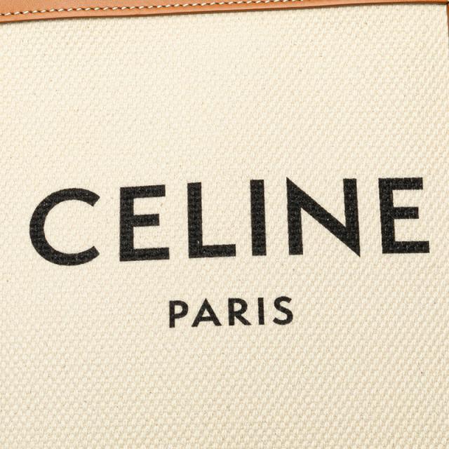 セリーヌ ミニ バーティカル カバ ハンドバッグ ショルダーバッグ 2WAY ナチュラル タン キャンバス カーフ レディース CELINE 【中古】_6