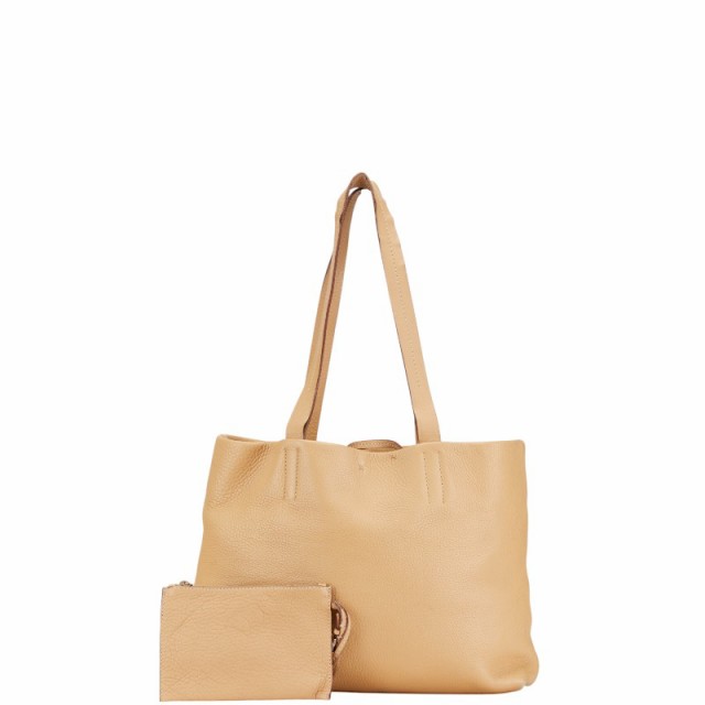 プラダ 三角ロゴプレート トートバッグ ショルダーバッグ ベージュ レザー レディース PRADA 【中古】の通販は 16,416円