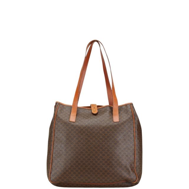 セリーヌ マカダム トートバッグ ショルダーバッグ ブラウン PVC レザー レディース CELINE 【中古】の通販は
