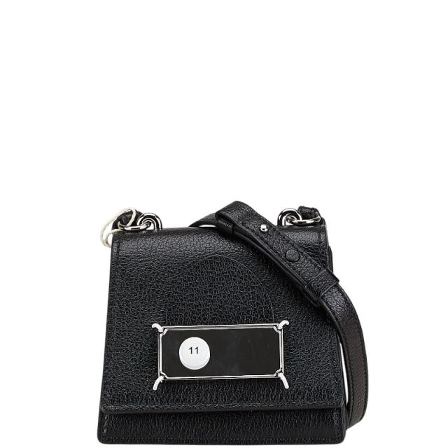 マルタンマルジェラ メゾンマルジェラ カレンダー ミニ ショルダーバッグ ブラック レザー レディース MARTIN MARGIELA 【中古】