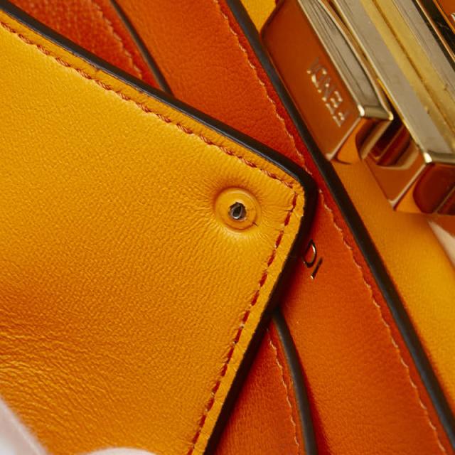 フェンディ ピーカブー アイシーユー ミディアム ハンドバッグ 8BN321 オレンジ レザー レディース FENDI 【中古】_3