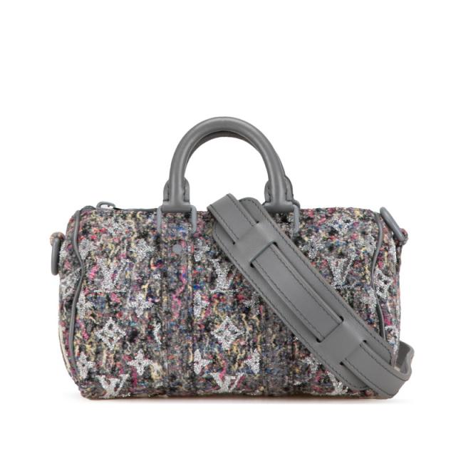 ルイ ヴィトン LVフェルト キーポルXS ハンドバッグ ショルダーバッグ 2WAY M80821 グレー フェルト レザー LOUIS VUITTON 【中古】