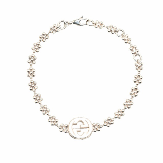 グッチ インターロッキングG 花 フラワー モチーフ ブレスレット SV925 シルバー レディース GUCCI 【中古】の通販は