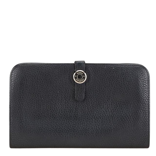 エルメス ドゴンGM 長財布 ノワール ブラック トゴ レディース HERMES 