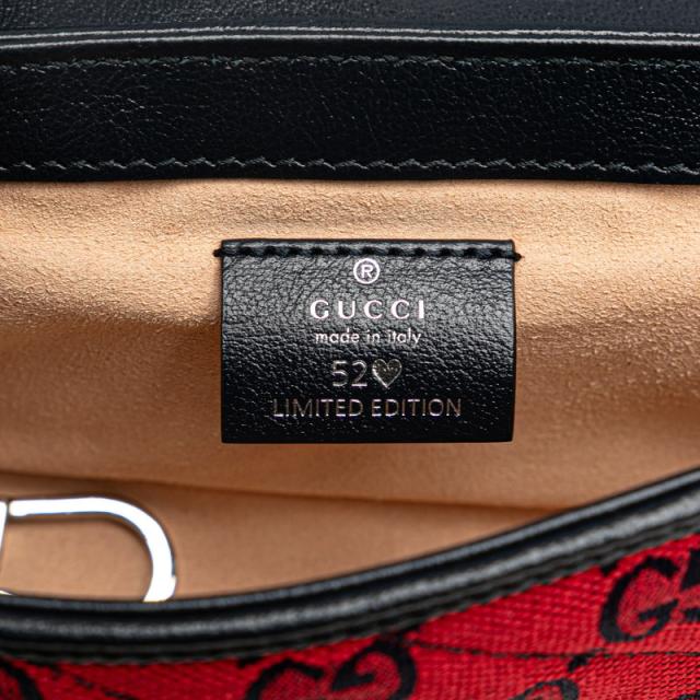 グッチ GGキャンバス GGマーモント チェーンショルダーバッグ 661332 レッド ネイビー キャンバス レザー レディース GUCCI 【中古】_4