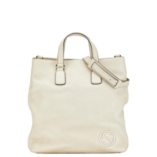 グッチ ソーホー ミニボストン ハンドバッグ レザー ホワイト グッチ ソーホー ミニボストン ハンドバッグ レザー ホワイト