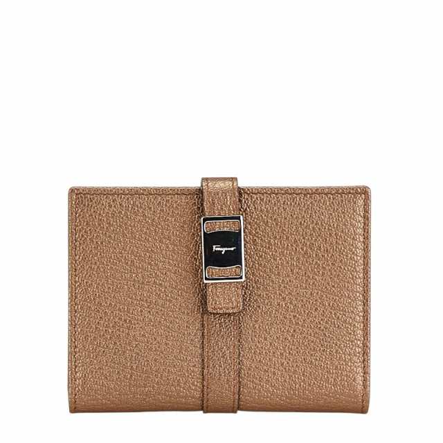 サルヴァトーレフェラガモ カードケース パスケース ブラウン レザー レディース Salvatore Ferragamo 【中古】の通販は 16,800円