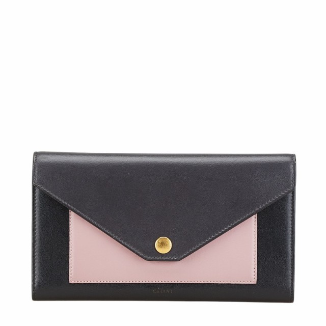 CELINE セリーヌ 三つ折り長財布 バイカラー レディース