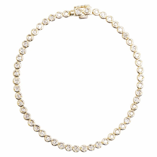 K18YG イエローゴールド ダイヤ1.00ct テニスチェーン ブレスレット レディース 中古の通販は 148,000円