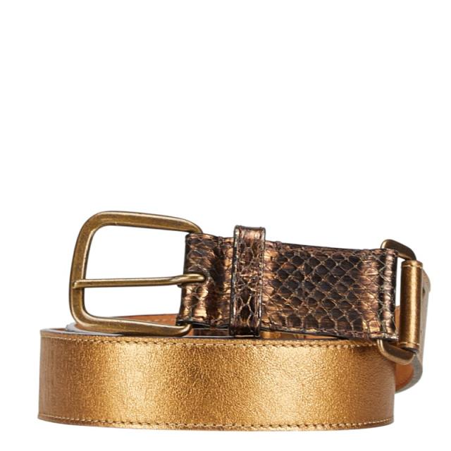 ルイ ヴィトン サンチュール ベルト サイズ：34 ゴールド レザー レディース LOUIS VUITTON 【中古】の通販は 16,416円