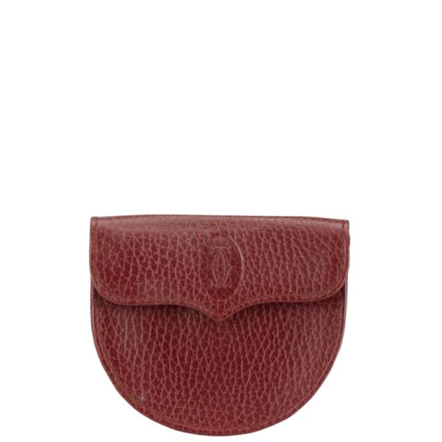 カルティエ マストライン コインケース 小銭入れ ワインレッド ボルドー レザー レディース CARTIER 【中古】の通販は 8,526円