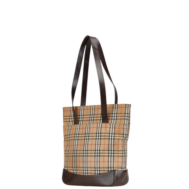 バーバリー ノバチェック トートバッグ キャンバス レディース