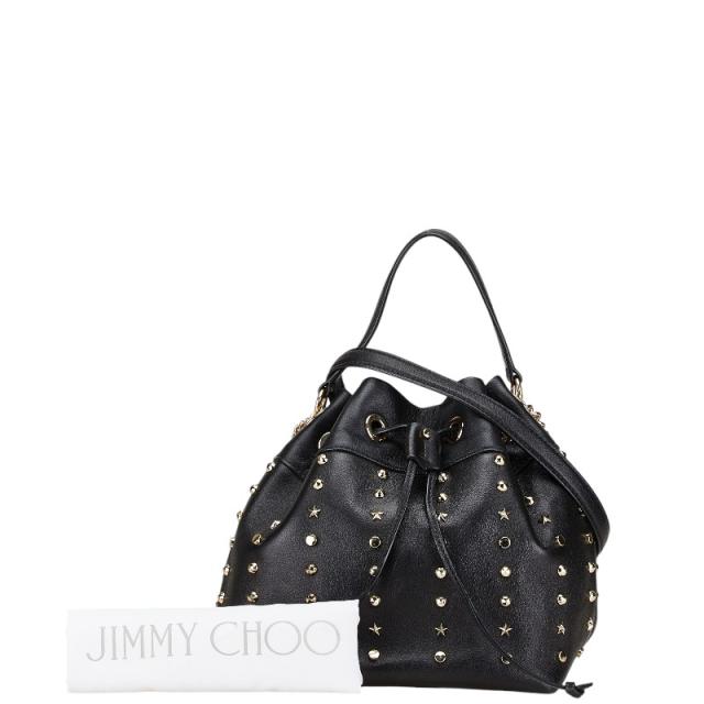 ジミーチュウ BON BON BUCKET S スタッズ ショルダーバッグ ハンドバッグ 2WAY ブラック レザー レディース JIMMY CHOO 【中古】_5